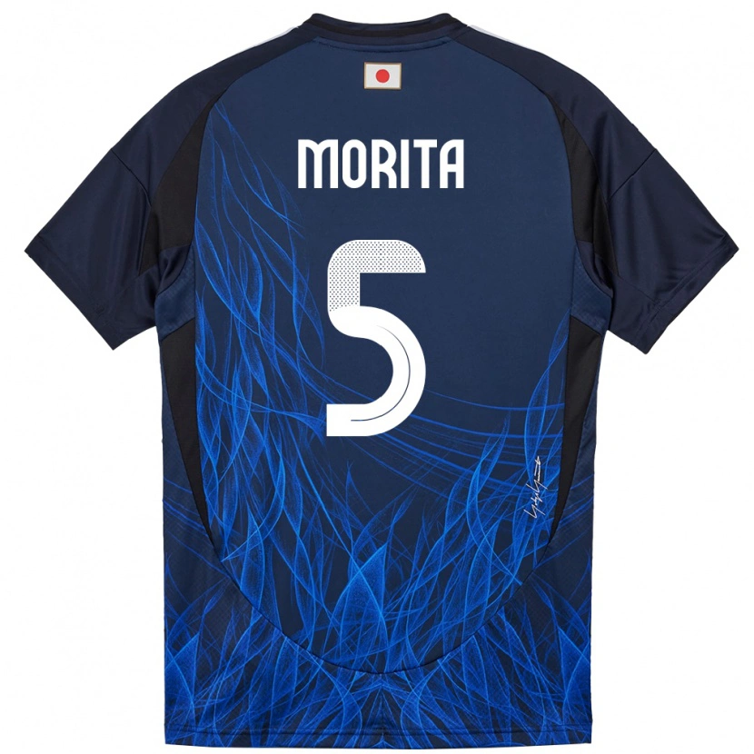 Danxen Kinder Japan Hidemasa Morita #5 Dunkelblau Heimtrikot Trikot 24-26 T-Shirt