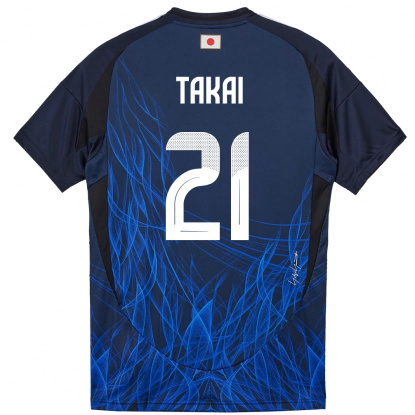 Danxen Kinder Japan Kota Takai #21 Dunkelblau Heimtrikot Trikot 24-26 T-Shirt