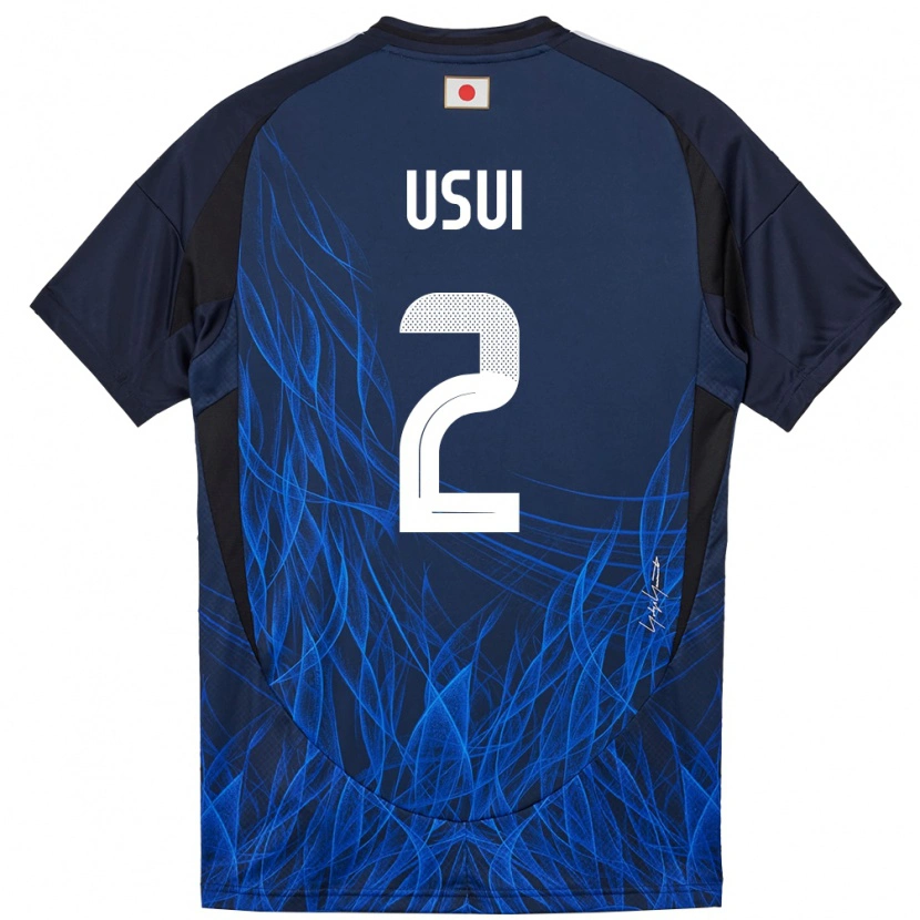 Danxen Kinder Japan Tsubasa Usui #2 Dunkelblau Heimtrikot Trikot 24-26 T-Shirt