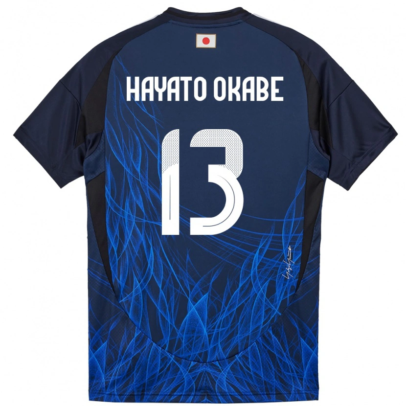 Danxen Kinder Japan Tariqkani Hayato Okabe #13 Dunkelblau Heimtrikot Trikot 24-26 T-Shirt