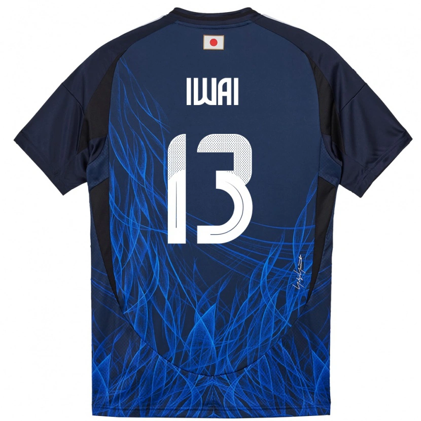 Danxen Kinder Japan Yuta Iwai #13 Dunkelblau Heimtrikot Trikot 24-26 T-Shirt