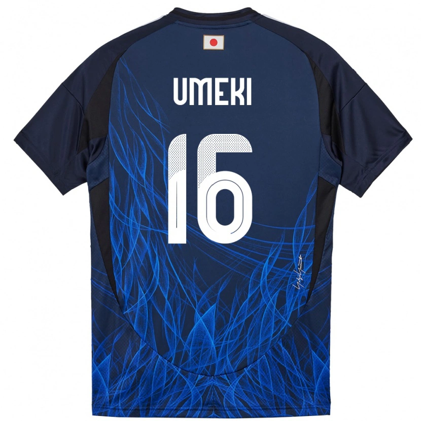 Danxen Kinder Japan Rei Umeki #16 Dunkelblau Heimtrikot Trikot 24-26 T-Shirt