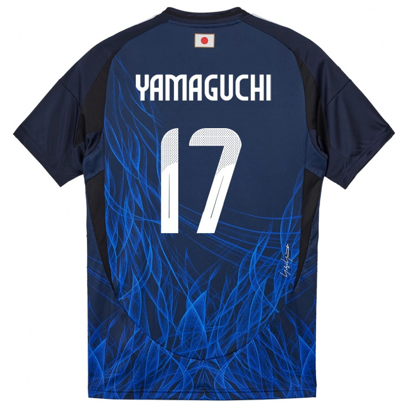 Danxen Kinder Japan Taiyo Yamaguchi #17 Dunkelblau Heimtrikot Trikot 24-26 T-Shirt