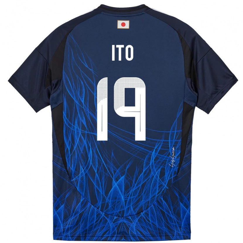 Danxen Kinder Japan Yu Ito #19 Dunkelblau Heimtrikot Trikot 24-26 T-Shirt