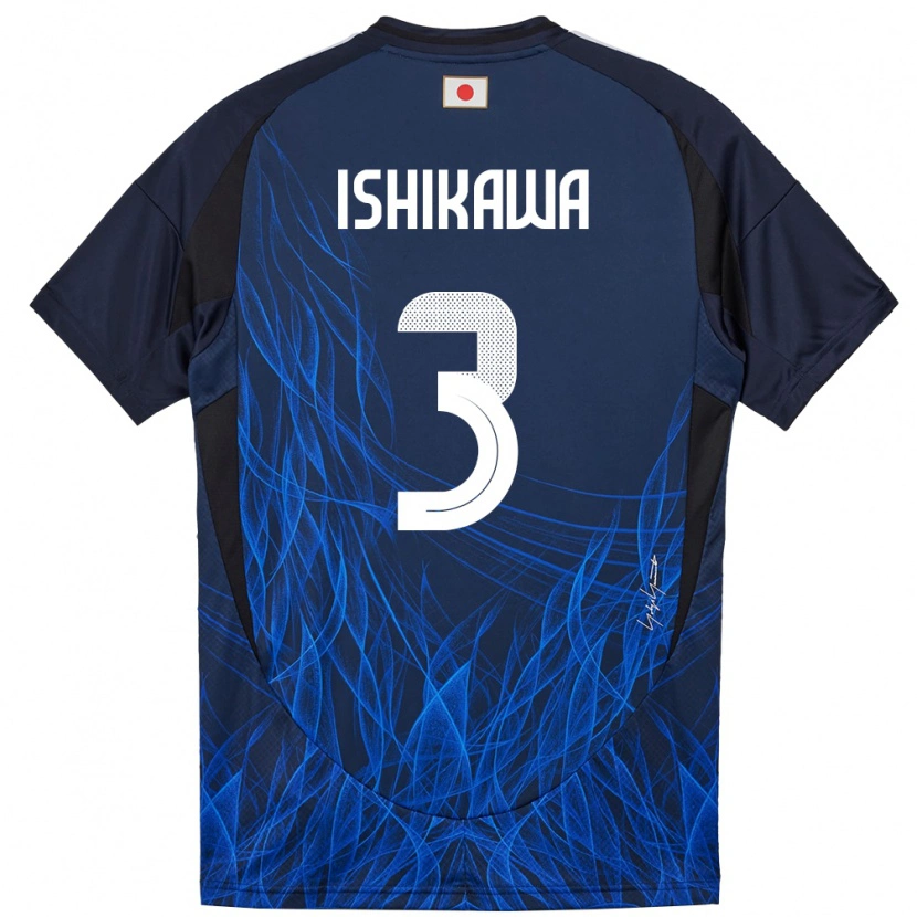 Danxen Kinder Japan Seita Ishikawa #3 Dunkelblau Heimtrikot Trikot 24-26 T-Shirt