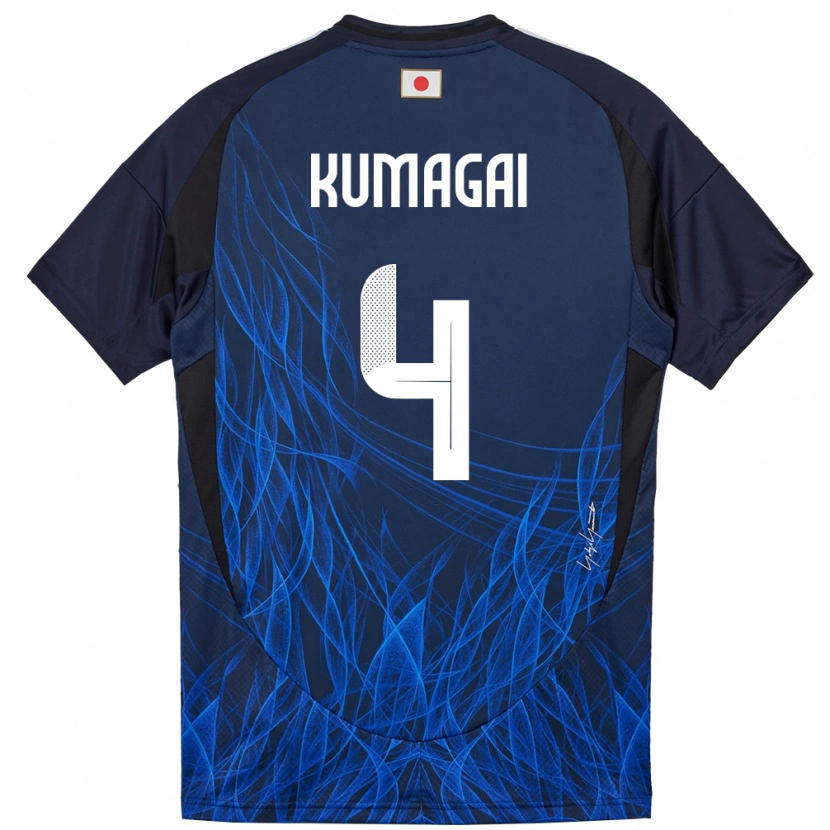 Danxen Kinder Japan Saki Kumagai #4 Dunkelblau Heimtrikot Trikot 24-26 T-Shirt