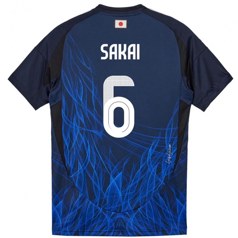Danxen Kinder Japan Shunya Sakai #6 Dunkelblau Heimtrikot Trikot 24-26 T-Shirt