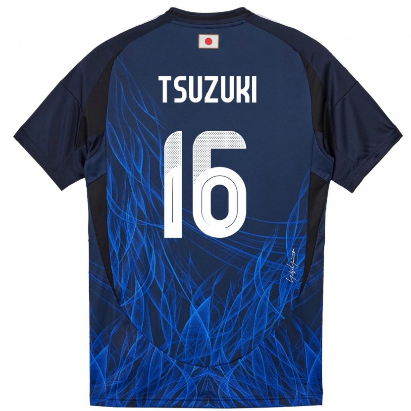 Danxen Kinder Japan Shunta Tsuzuki #16 Dunkelblau Heimtrikot Trikot 24-26 T-Shirt