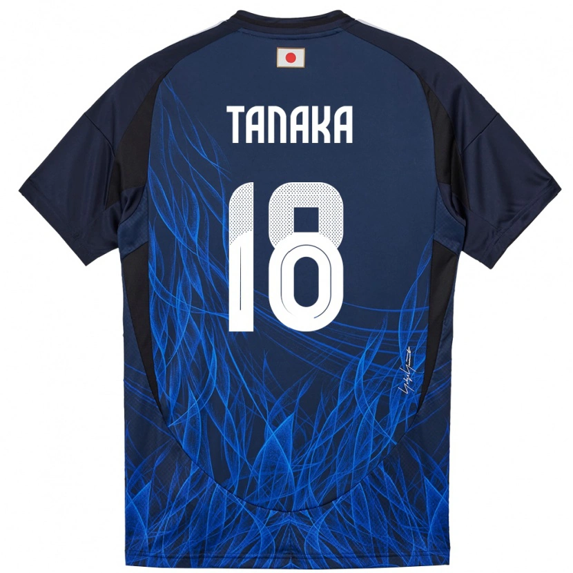 Danxen Kinder Japan Momoko Tanaka #18 Dunkelblau Heimtrikot Trikot 24-26 T-Shirt