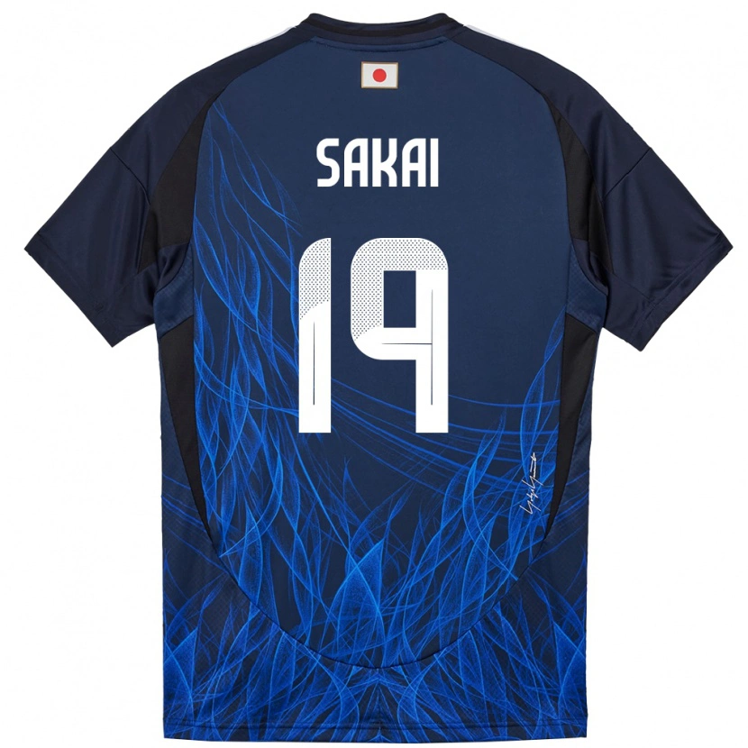Danxen Kinder Japan Hiroki Sakai #19 Dunkelblau Heimtrikot Trikot 24-26 T-Shirt