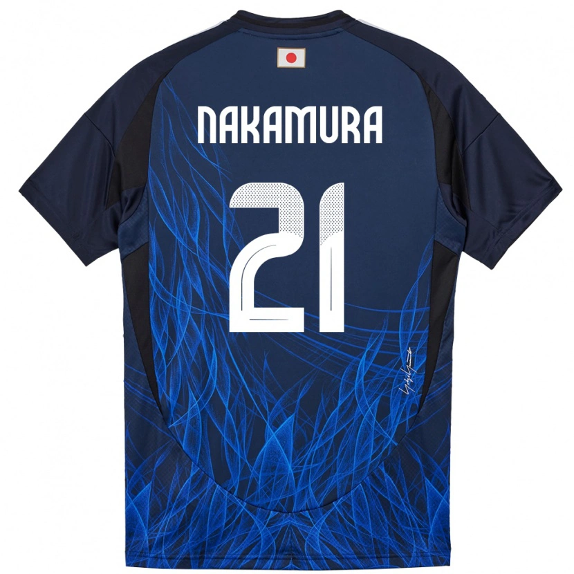 Danxen Kinder Japan Jiro Nakamura #21 Dunkelblau Heimtrikot Trikot 24-26 T-Shirt