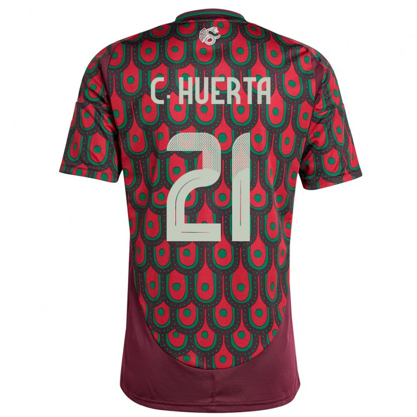 Danxen Kinder Mexiko César Huerta #21 Kastanienbraun Heimtrikot Trikot 24-26 T-Shirt
