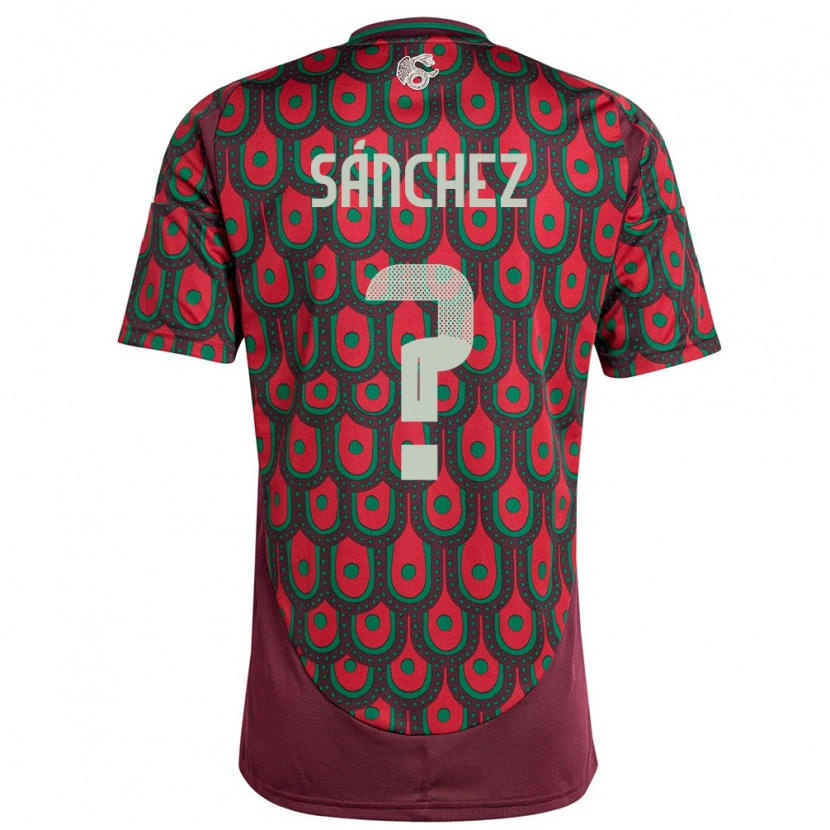 Danxen Kinder Mexiko Diego Sánchez #0 Kastanienbraun Heimtrikot Trikot 24-26 T-Shirt