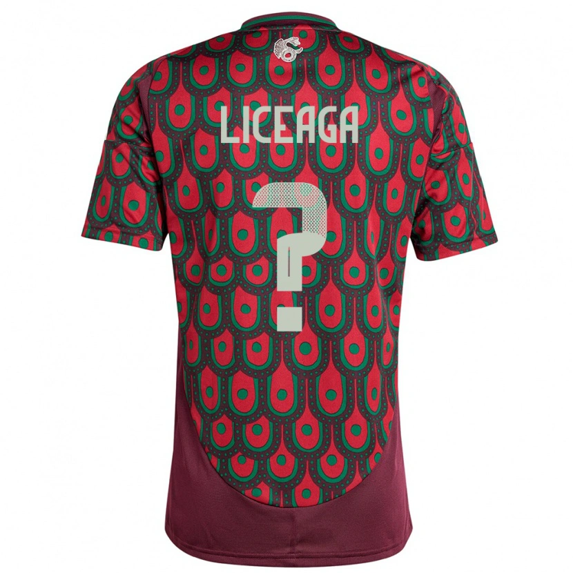 Danxen Kinder Mexiko Sebastián Liceaga #0 Kastanienbraun Heimtrikot Trikot 24-26 T-Shirt