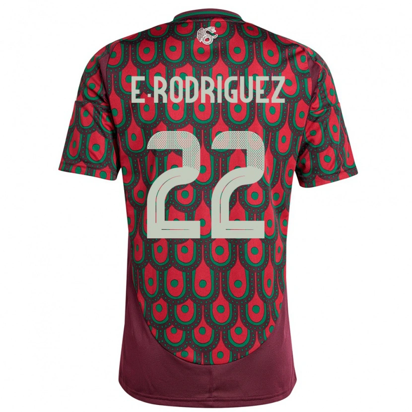 Danxen Kinder Mexiko Emi Rodríguez #22 Kastanienbraun Heimtrikot Trikot 24-26 T-Shirt