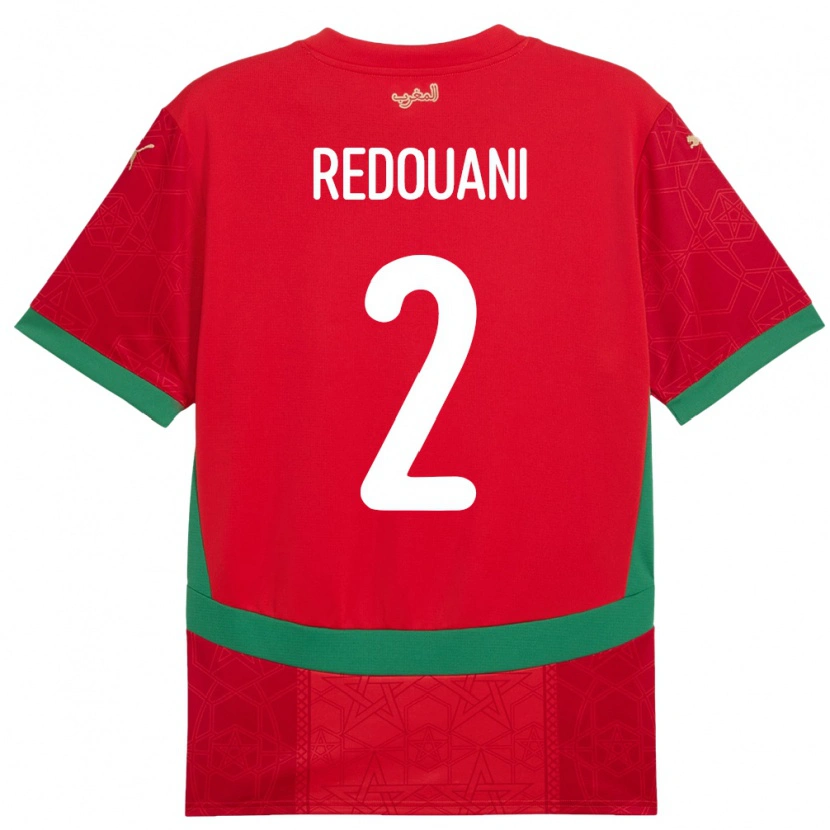 Danxen Kinder Marokko Zineb Redouani #2 Rot Heimtrikot Trikot 24-26 T-Shirt