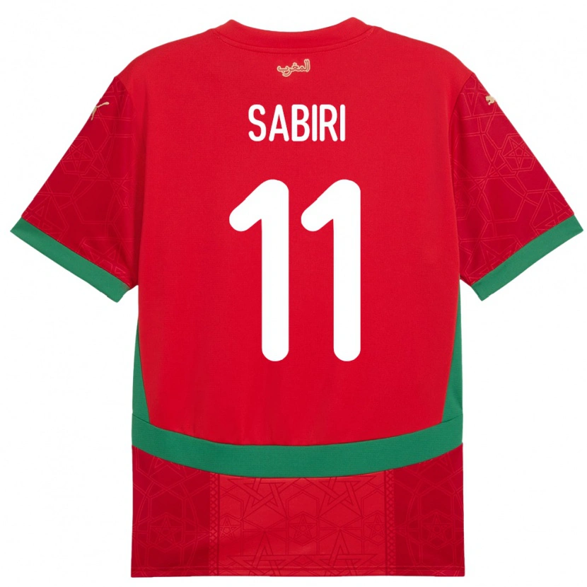 Danxen Kinder Marokko Abdelhamid Sabiri #11 Rot Heimtrikot Trikot 24-26 T-Shirt