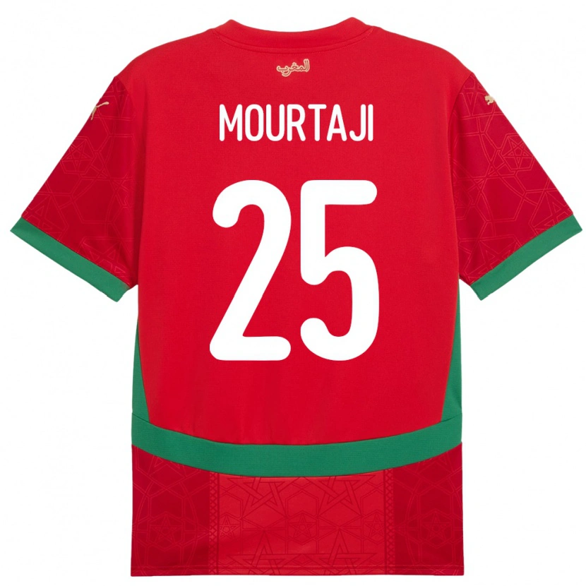 Danxen Kinder Marokko Chaymaa Mourtaji #25 Rot Heimtrikot Trikot 24-26 T-Shirt