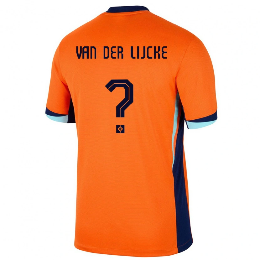 Danxen Kinder Niederlande Donny Van Der Lijcke #0 Orange Heimtrikot Trikot 24-26 T-Shirt