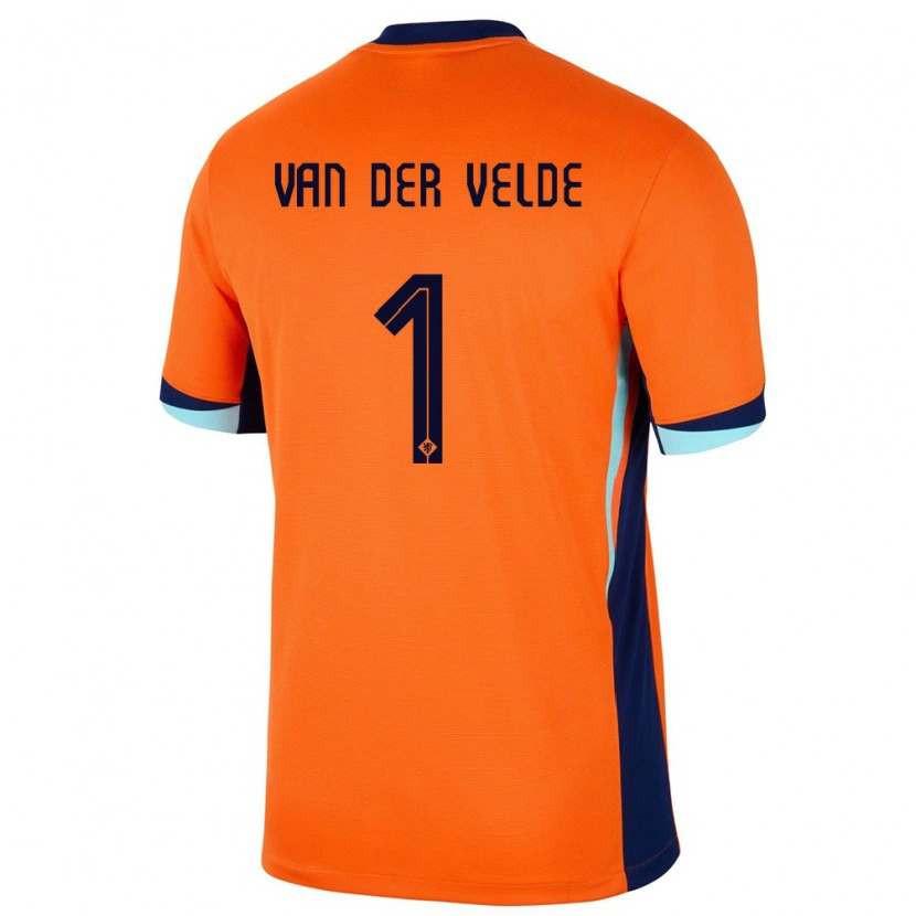 Danxen Kinder Niederlande Valentijn Van Der Velde #1 Orange Heimtrikot Trikot 24-26 T-Shirt