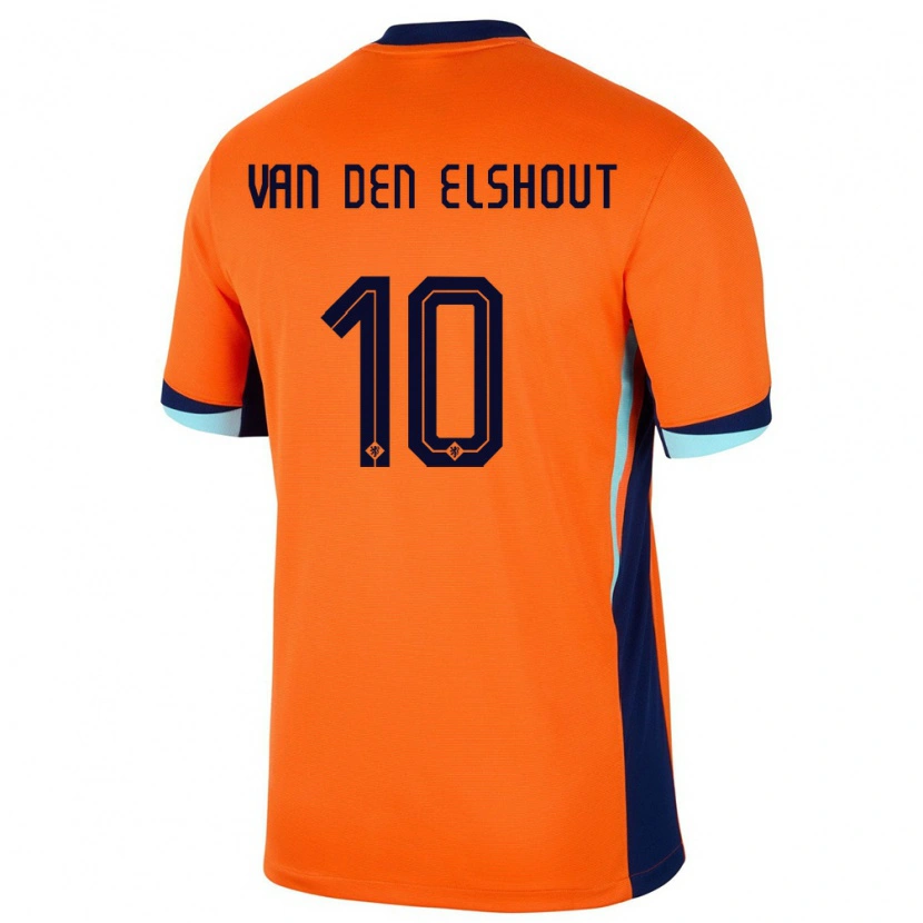 Danxen Kinder Niederlande Tobias Van Den Elshout #10 Orange Heimtrikot Trikot 24-26 T-Shirt