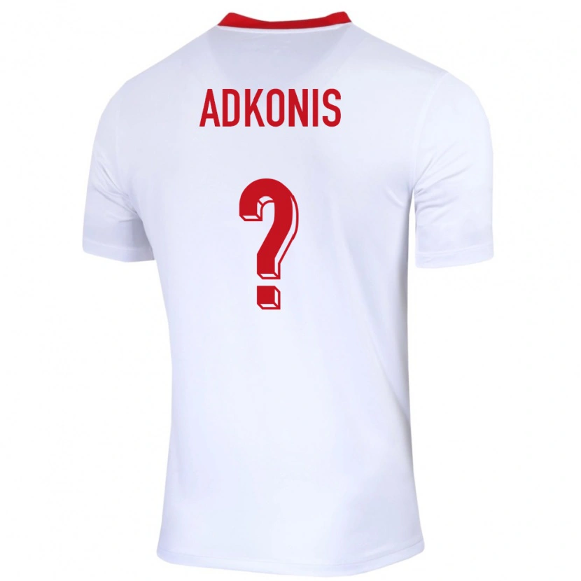 Danxen Kinder Polen Jakub Adkonis #0 Weiß Heimtrikot Trikot 24-26 T-Shirt