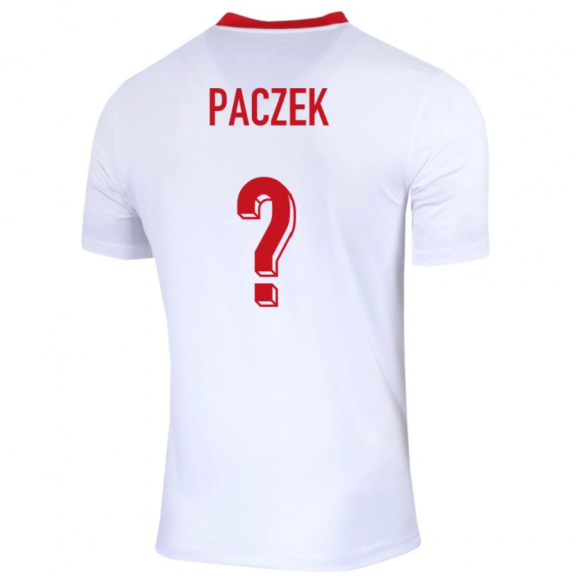 Danxen Kinder Polen Szymon Paczek #0 Weiß Heimtrikot Trikot 24-26 T-Shirt