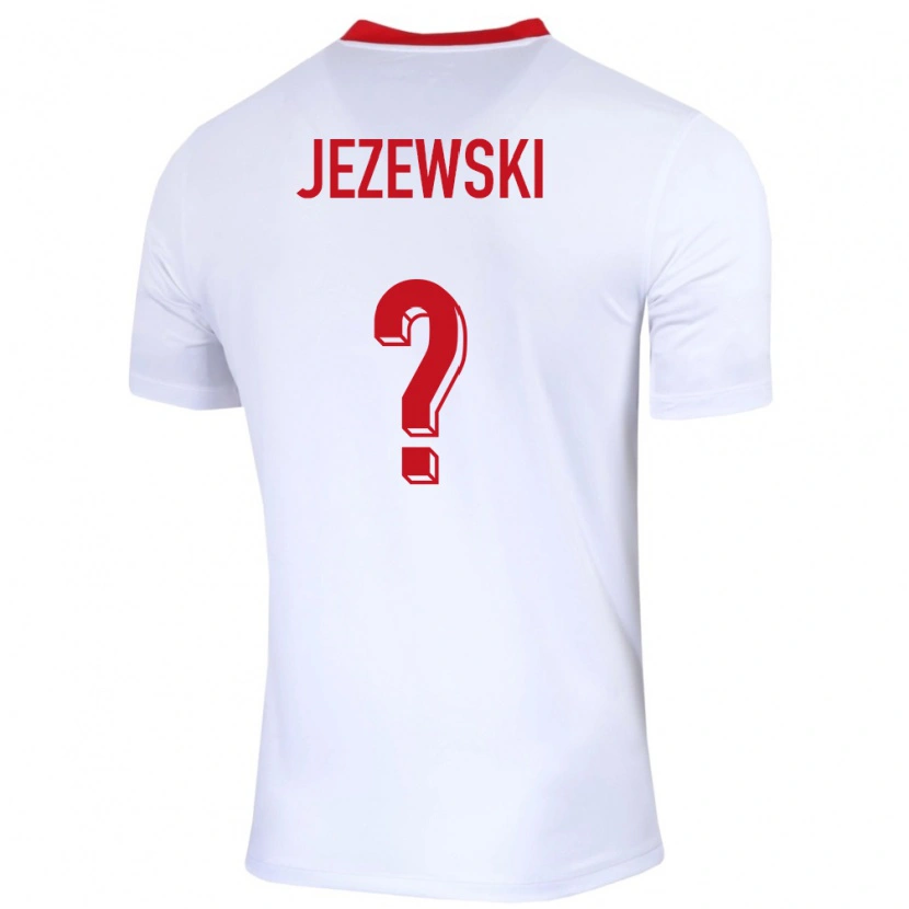 Danxen Kinder Polen Ksawery Jezewski #0 Weiß Heimtrikot Trikot 24-26 T-Shirt