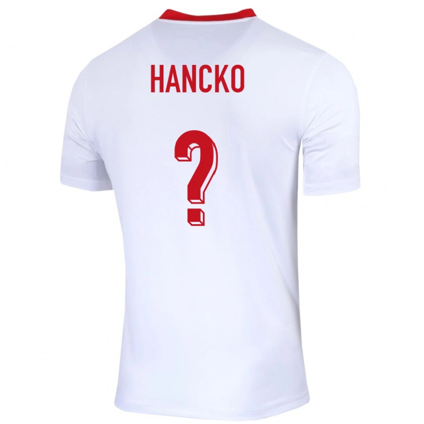 Danxen Kinder Polen Adam Hancko #0 Weiß Heimtrikot Trikot 24-26 T-Shirt