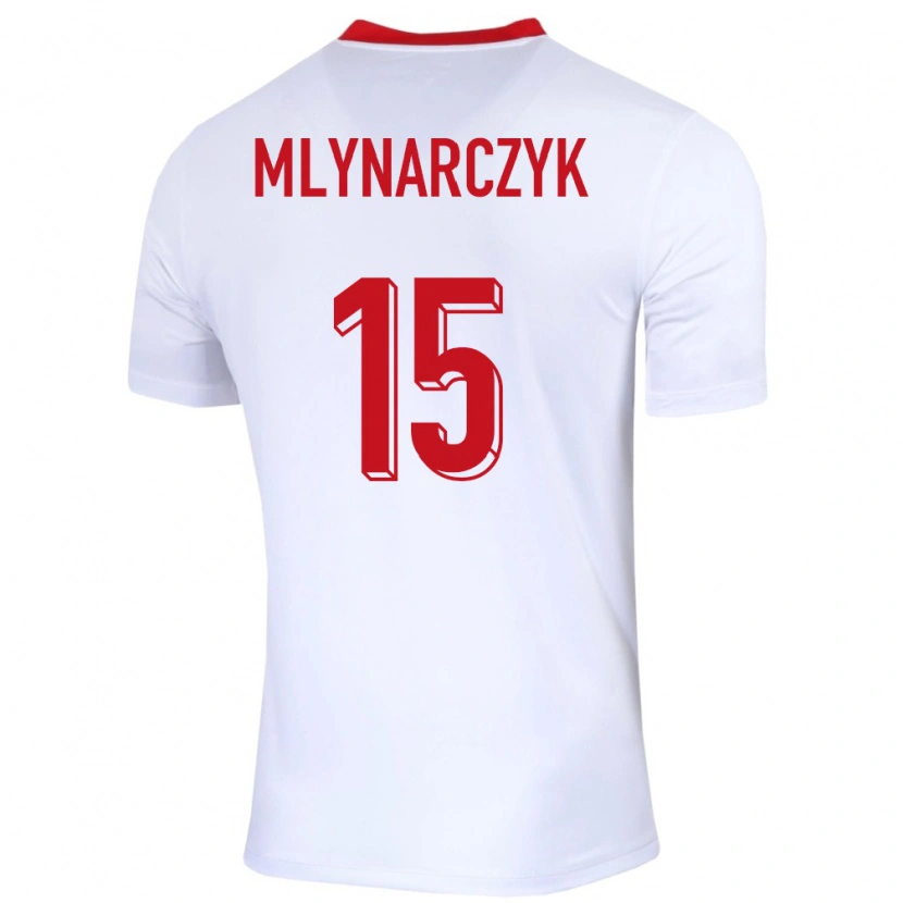 Danxen Kinder Polen Antoni Mlynarczyk #15 Weiß Heimtrikot Trikot 24-26 T-Shirt
