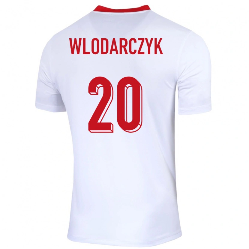 Danxen Kinder Polen Szymon Wlodarczyk #20 Weiß Heimtrikot Trikot 24-26 T-Shirt