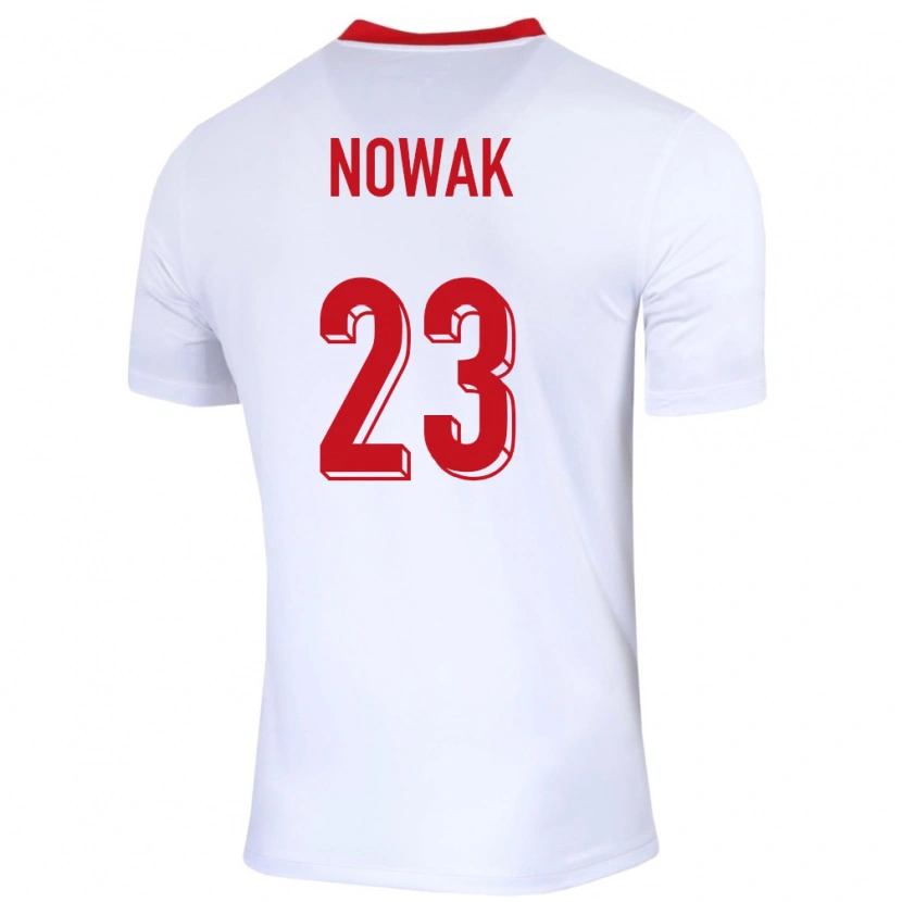 Danxen Kinder Polen Wiktor Nowak #23 Weiß Heimtrikot Trikot 24-26 T-Shirt