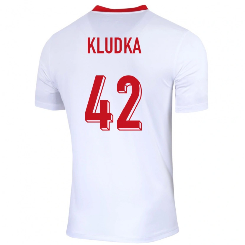 Danxen Kinder Polen Bartlomiej Kludka #42 Weiß Heimtrikot Trikot 24-26 T-Shirt