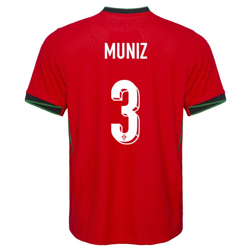 Danxen Kinder Portugal João Muniz #3 Rot Heimtrikot Trikot 24-26 T-Shirt