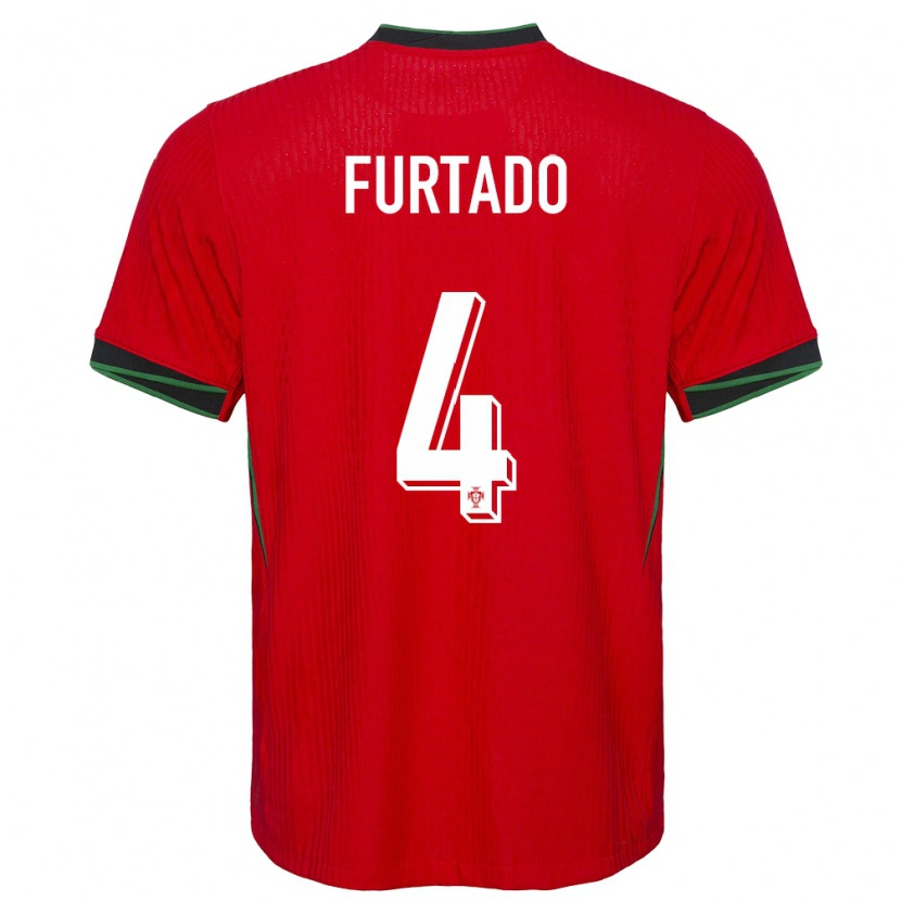 Danxen Kinder Portugal Mauro Furtado #4 Rot Heimtrikot Trikot 24-26 T-Shirt