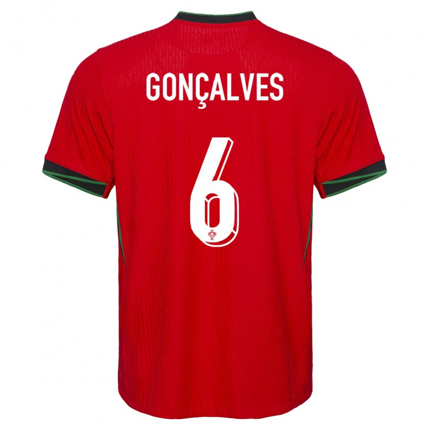 Danxen Kinder Portugal Rodrigo Gonçalves #6 Rot Heimtrikot Trikot 24-26 T-Shirt