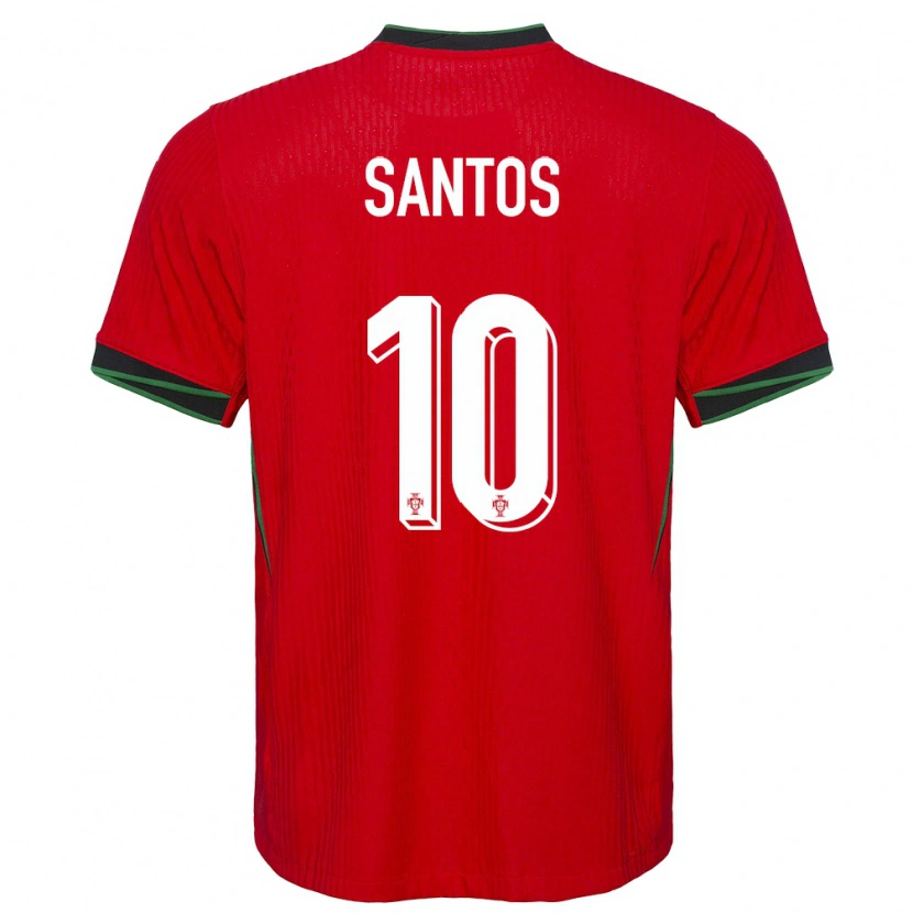 Danxen Kinder Portugal Pedro Santos #10 Rot Heimtrikot Trikot 24-26 T-Shirt