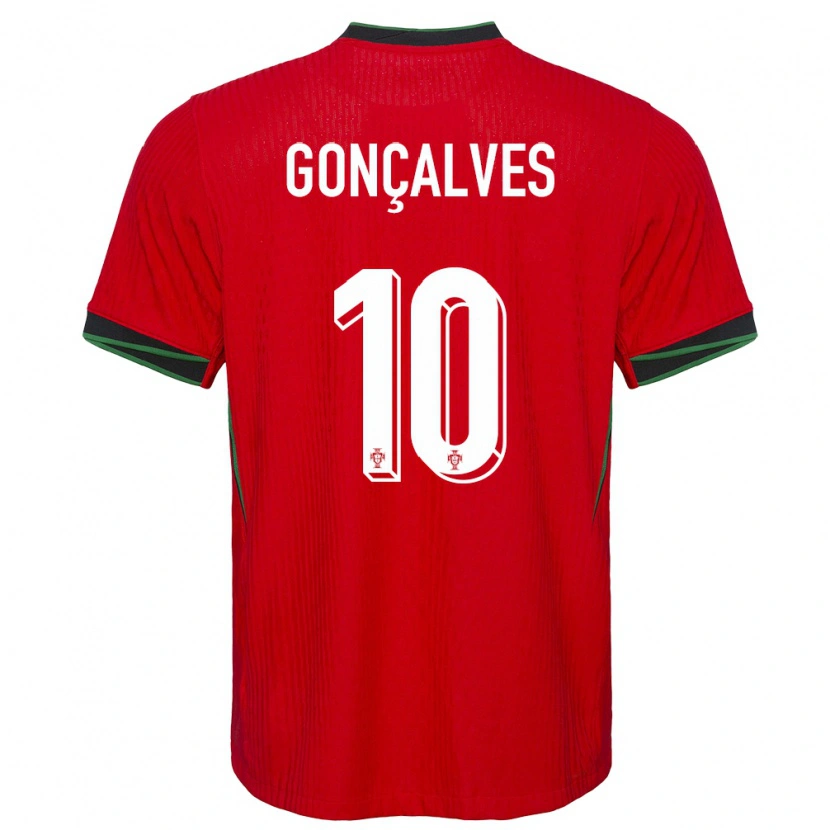 Danxen Kinder Portugal Flávio Gonçalves #10 Rot Heimtrikot Trikot 24-26 T-Shirt