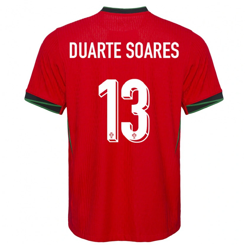 Danxen Kinder Portugal Duarte Soares #13 Rot Heimtrikot Trikot 24-26 T-Shirt
