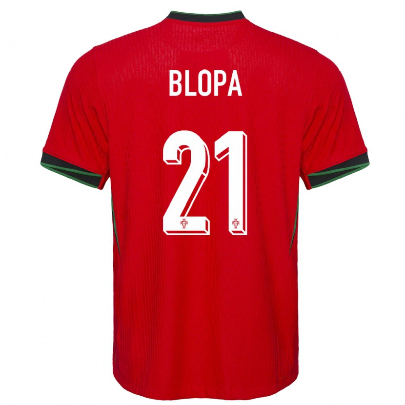 Danxen Kinder Portugal Salvador Blopa #21 Rot Heimtrikot Trikot 24-26 T-Shirt