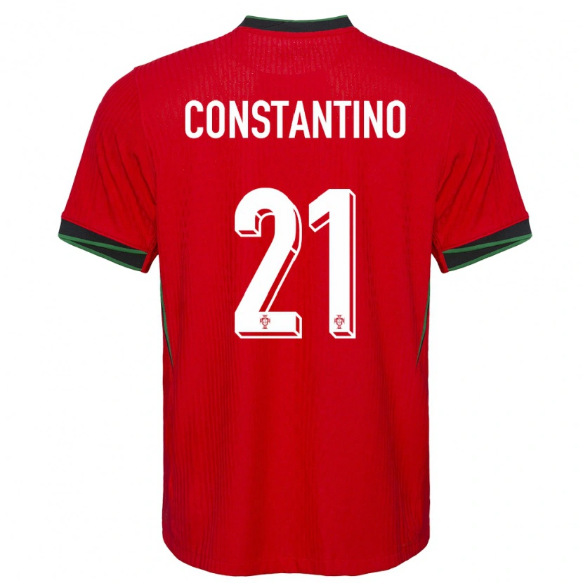 Danxen Kinder Portugal Simão Constantino #21 Rot Heimtrikot Trikot 24-26 T-Shirt