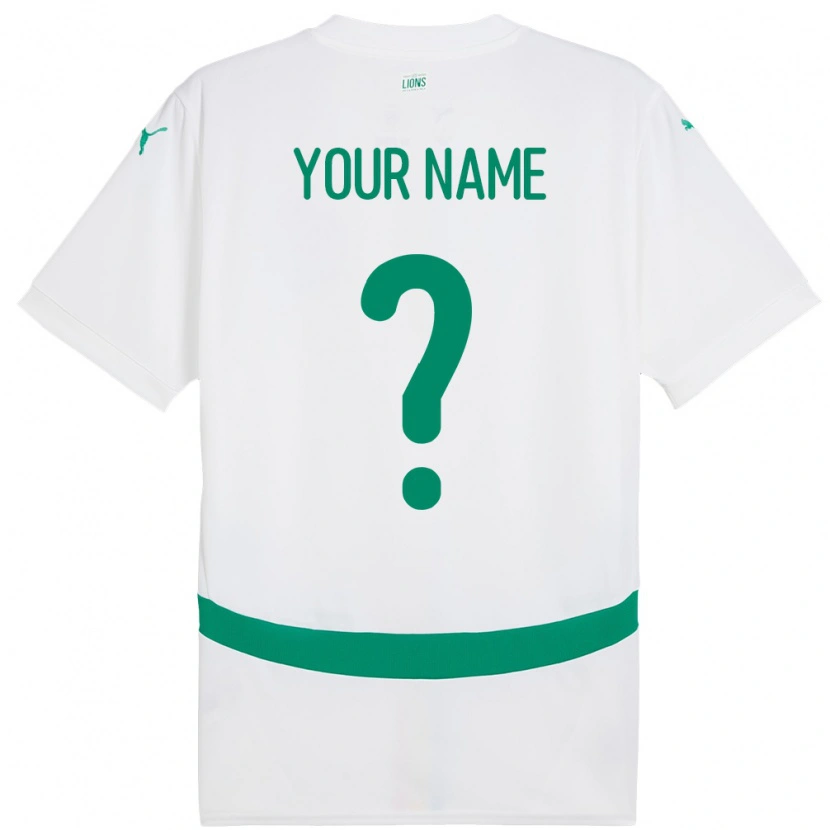 Danxen Kinder Senegal Ihren Namen #0 Weiß Heimtrikot Trikot 24-26 T-Shirt