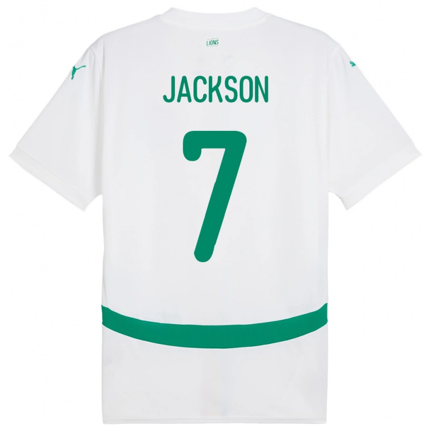 Danxen Kinder Senegal Nicolas Jackson #7 Weiß Heimtrikot Trikot 24-26 T-Shirt