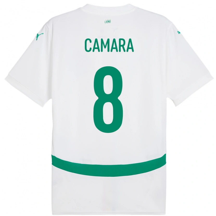 Danxen Kinder Senegal Lamine Camara #8 Weiß Heimtrikot Trikot 24-26 T-Shirt