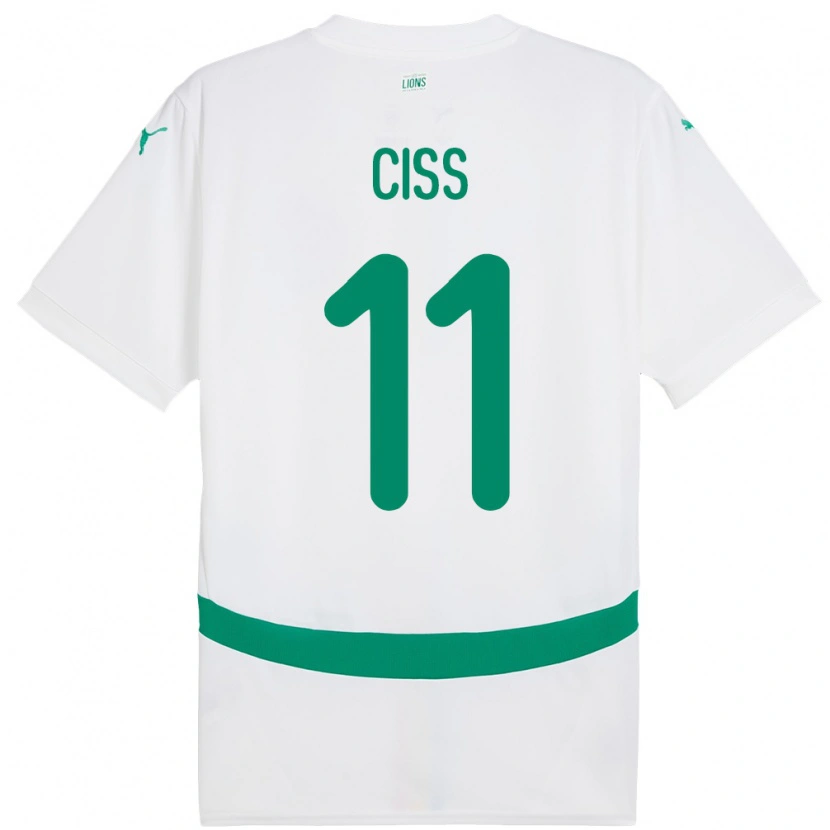 Danxen Kinder Senegal Pathé Ciss #11 Weiß Heimtrikot Trikot 24-26 T-Shirt