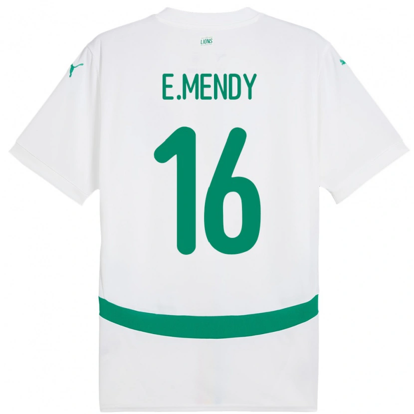 Danxen Kinder Senegal Edouard Mendy #16 Weiß Heimtrikot Trikot 24-26 T-Shirt
