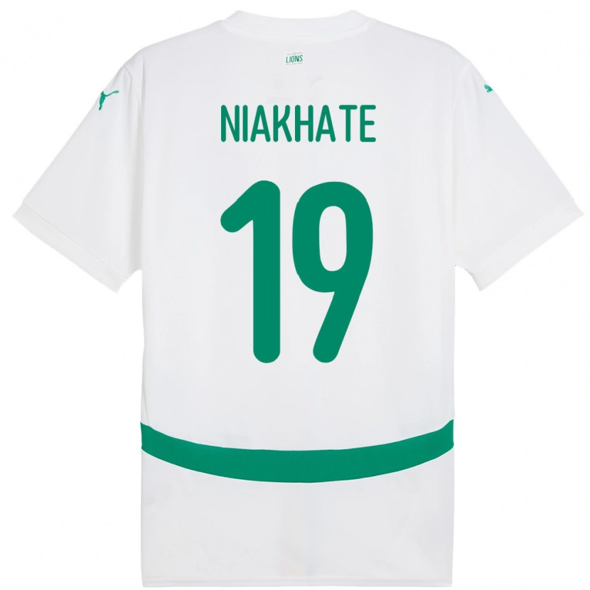 Danxen Kinder Senegal Moussa Niakhaté #19 Weiß Heimtrikot Trikot 24-26 T-Shirt