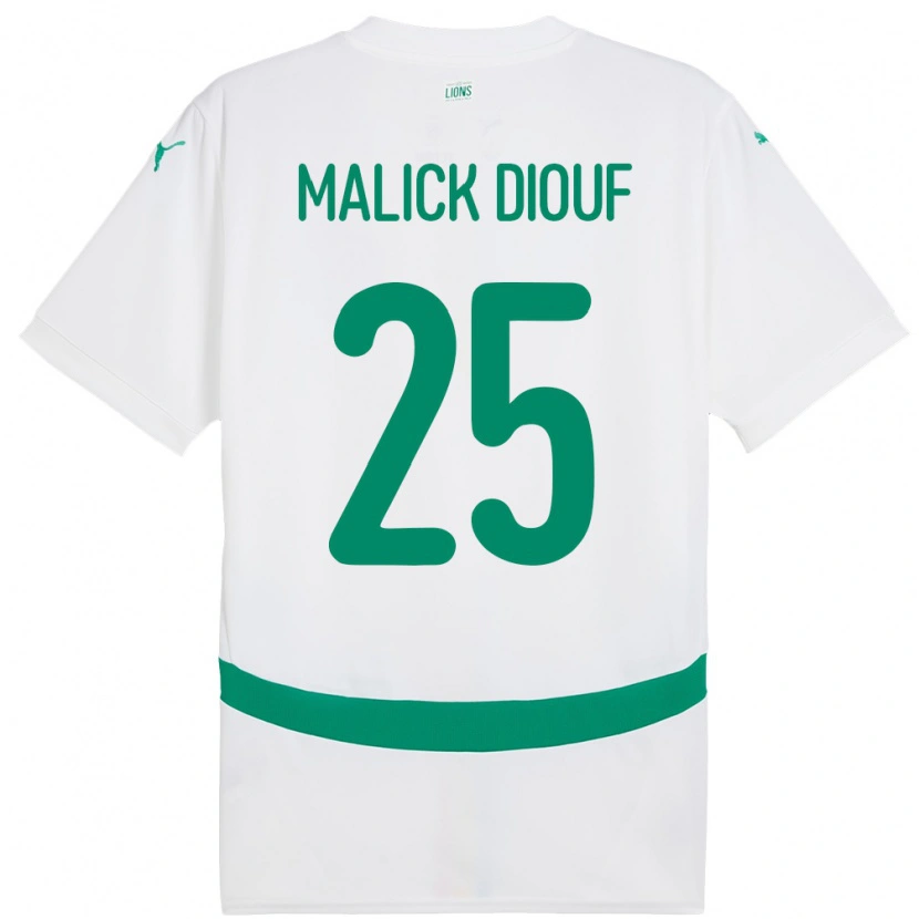 Danxen Kinder Senegal El Hadji Malick Diouf #25 Weiß Heimtrikot Trikot 24-26 T-Shirt