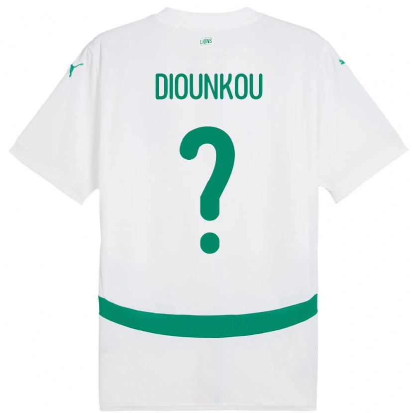 Danxen Kinder Senegal Alpha Diounkou #0 Weiß Heimtrikot Trikot 24-26 T-Shirt