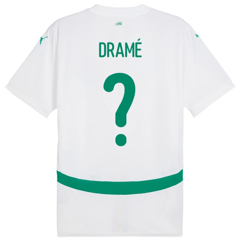 Danxen Kinder Senegal Ibrahima Dramé #0 Weiß Heimtrikot Trikot 24-26 T-Shirt